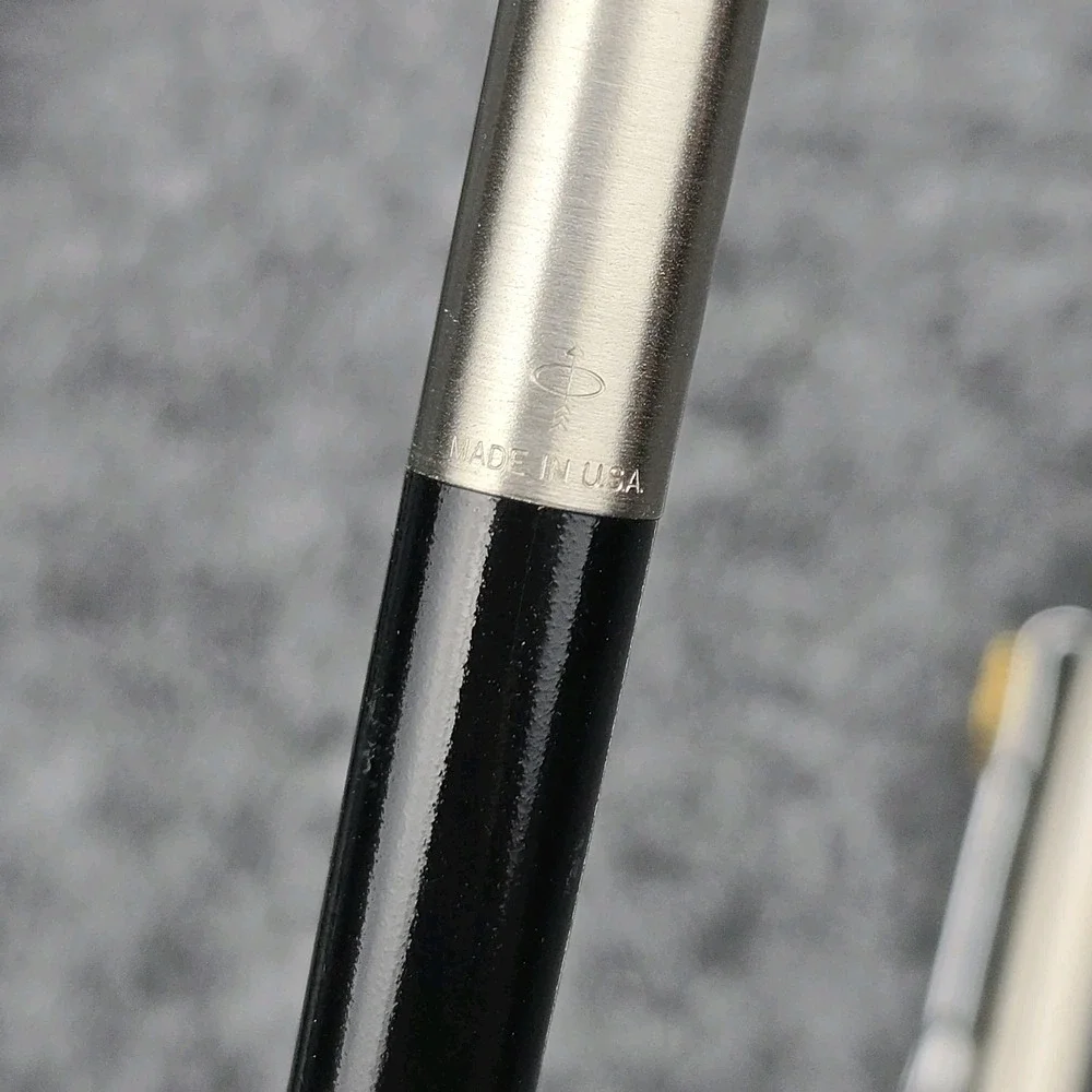 Vintage Parker‎ Pen & Pencil Set Lions Crest Black Boxed Matching Pair